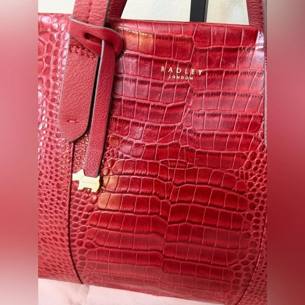 RADLEY LONDON Red Croc-Embossed Tote